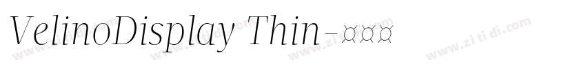 VelinoDisplay Thin字体转换